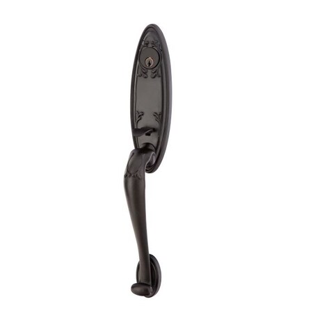 Emtek Flat Black Handleset 472112OCLFBRH 472112OCLFBRH